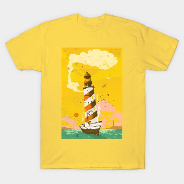 LIGHTHOUSE SHIP T-Shirt by Showdeer